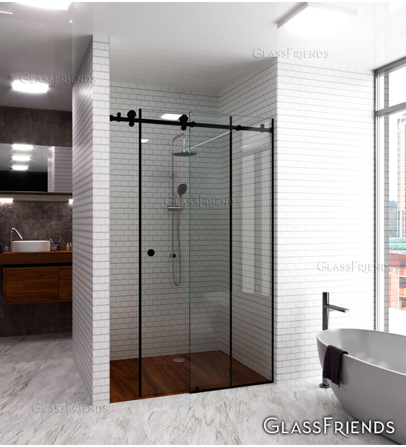Glass partition for a bathroom L-13